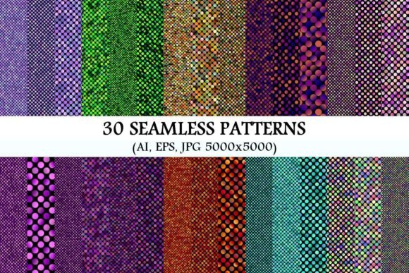 30 Seamless Gradient Dot Patterns: Versatile, Scalable, and Ready for Any Creative Workflow