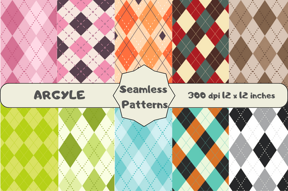 Argyle Seamless Patterns: A Versatile Design Resource for Creative Projects