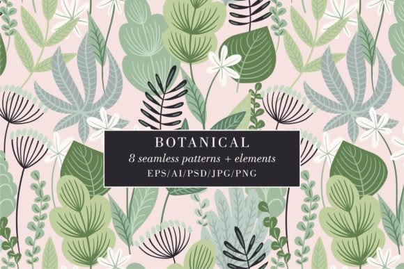Botanical Patterns Elements: Elegant, Seamless Nature-Inspired Design Resources
