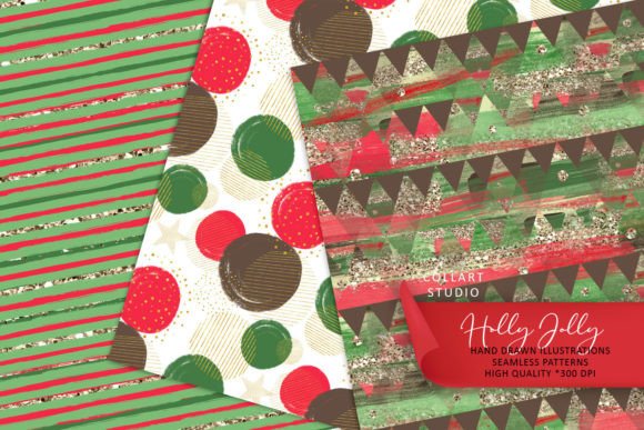 Christmas Seamless Patterns: Hand-Drawn Xmas Papers for Authentic, Versatile Creative Work