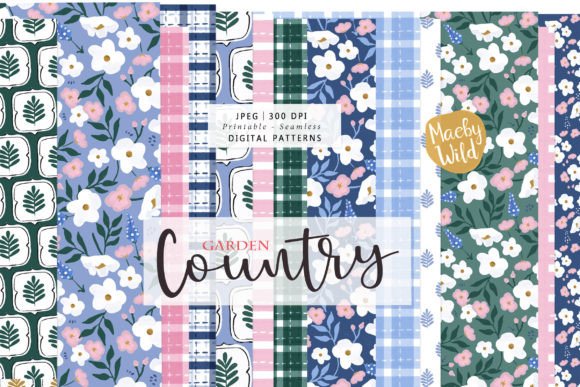 Country Garden Seamless Patterns