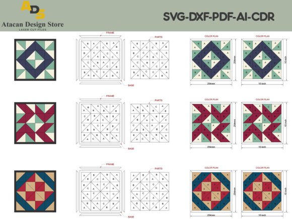 Farmhouse Patterns Barn Quilt Pattern: A Versatile Vector Resource for Laser and Paper Crafters