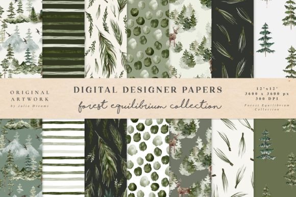 Forest Equilibrium Seamless Patterns