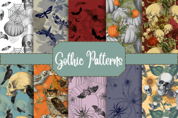 Gothic Halloween Patterns: A Creative Resource for Design Enthusiasts
