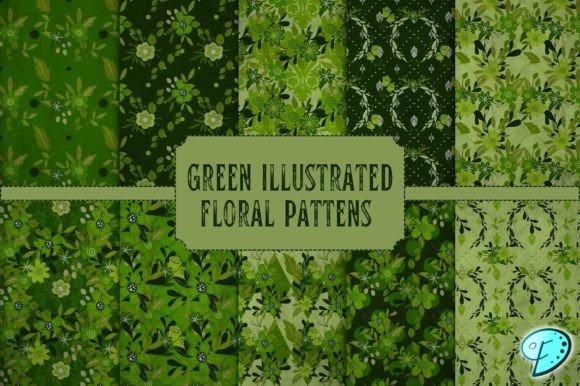Green Illustrated Floral Patterns: A Practical Guide for Designers, Educators, and Creative Professionals