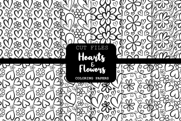 Hearts Flowers Vector Doodle Patterns: A Creative Resource for Designers and Crafters