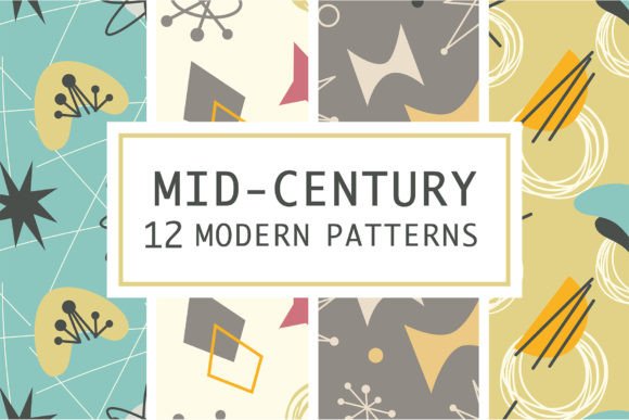 Mid Century 1950s Atomic Patterns