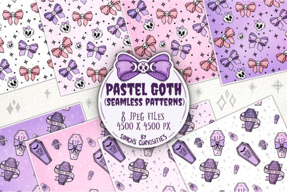 Pastel Goth Spooky Seamless Patterns: Where Aesthetic Evolution Meets Practical Creative Demand