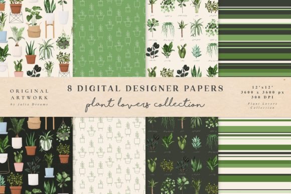 Plants Lovers Seamless Patterns: A Versatile Collection for Creative Projects