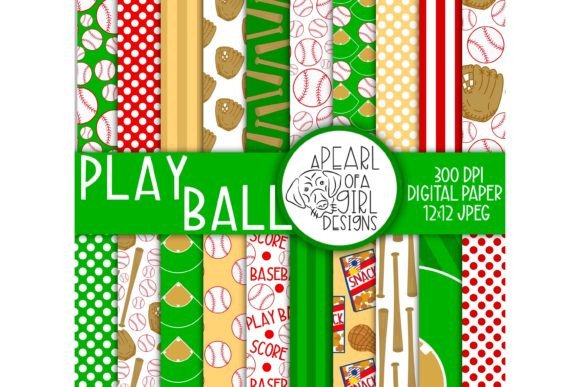 Playball Baseball Seamless Patterns