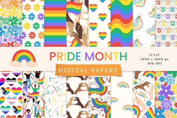 Pride Month LGBTQ Seamless Patterns