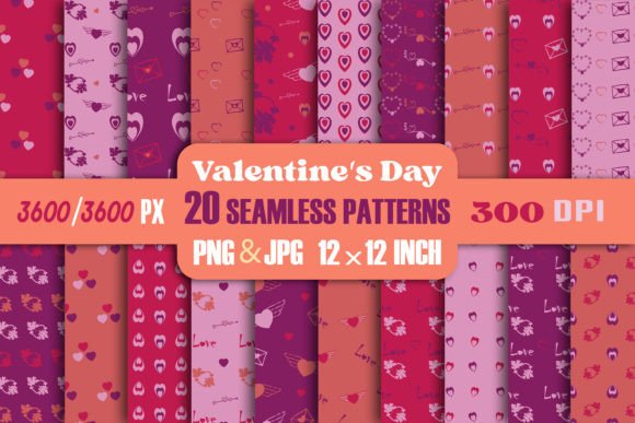 Seamless Patterns-jpeg Valentine s Day