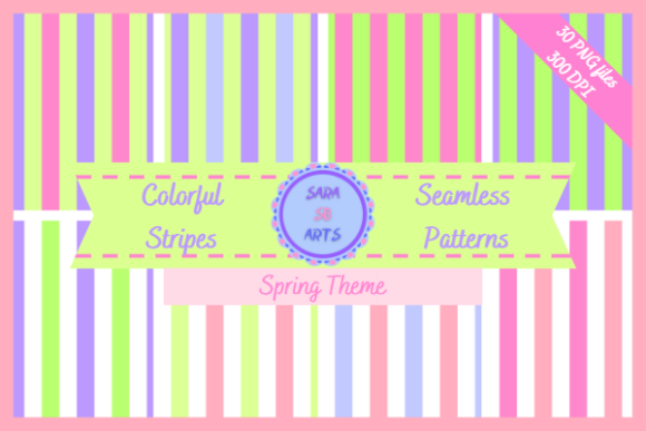 Spring Themed Stripes Seamless Patterns: A Versatile Design Resource for Creators