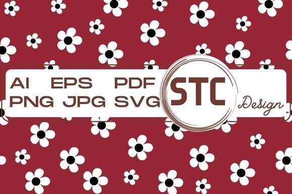 White Flowers Patterns on Red Background: A Versatile Design for Modern Creatives