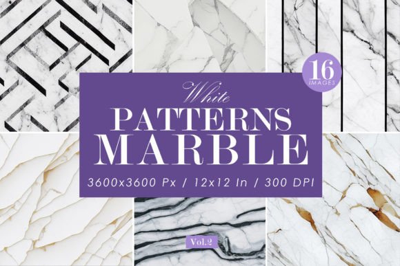 White Marble Stone Patterns Set 2