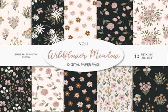 Wildflower Meadow Seamless Patterns Vol.1: A Versatile Tool for Creative Workflows