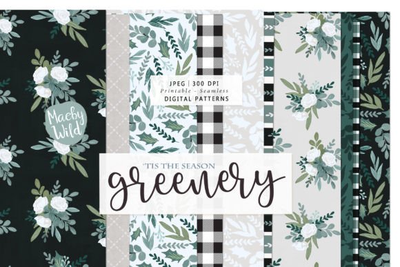 Winter Christmas Fir Seamless Patterns